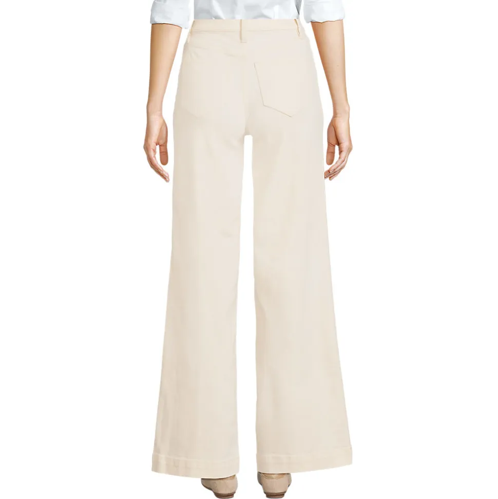 High Waist Jeans mit weitem Bein