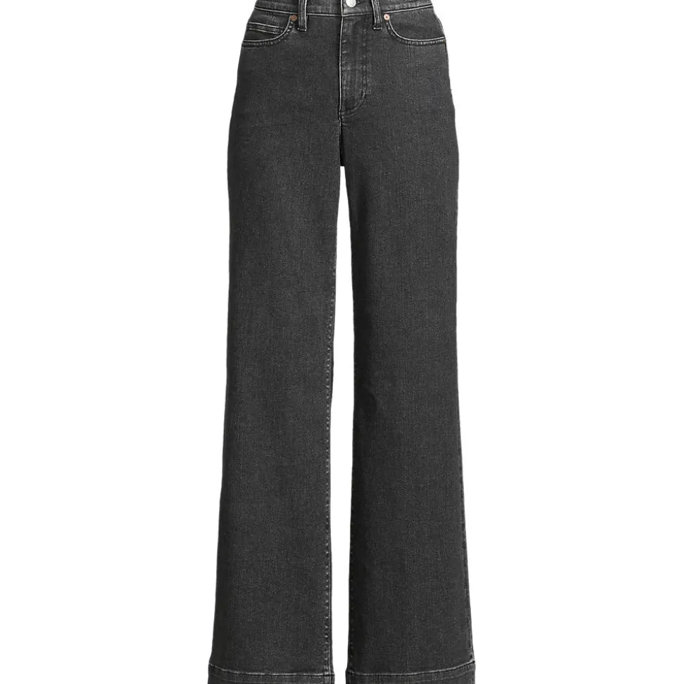 High Waist Jeans mit weitem Bein
