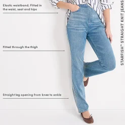 High Waist Straight Knit STARFISH Jeans