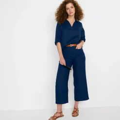 7/8-Hose aus Leinen für Damen