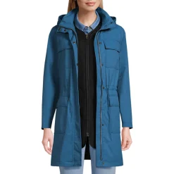 3-in-1-Wachsjacke aus Baumwollmix für Damen