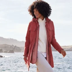 3-in-1-Wachsjacke aus Baumwollmix für Damen