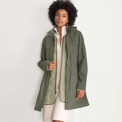 3-in-1-Wachsjacke aus Baumwollmix für Damen