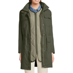 3-in-1-Wachsjacke aus Baumwollmix für Damen