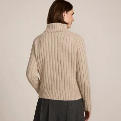 Jacquard-Pullover aus Baumwollmix mit Schneeflocke für Damen