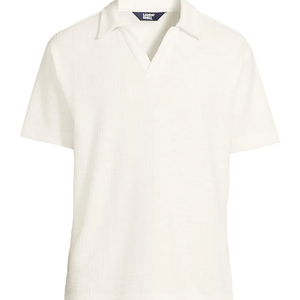 Jacquard-Shirt mit V-Ausschnitt für Herren