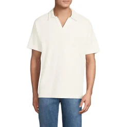 Jacquard-Shirt mit V-Ausschnitt für Herren