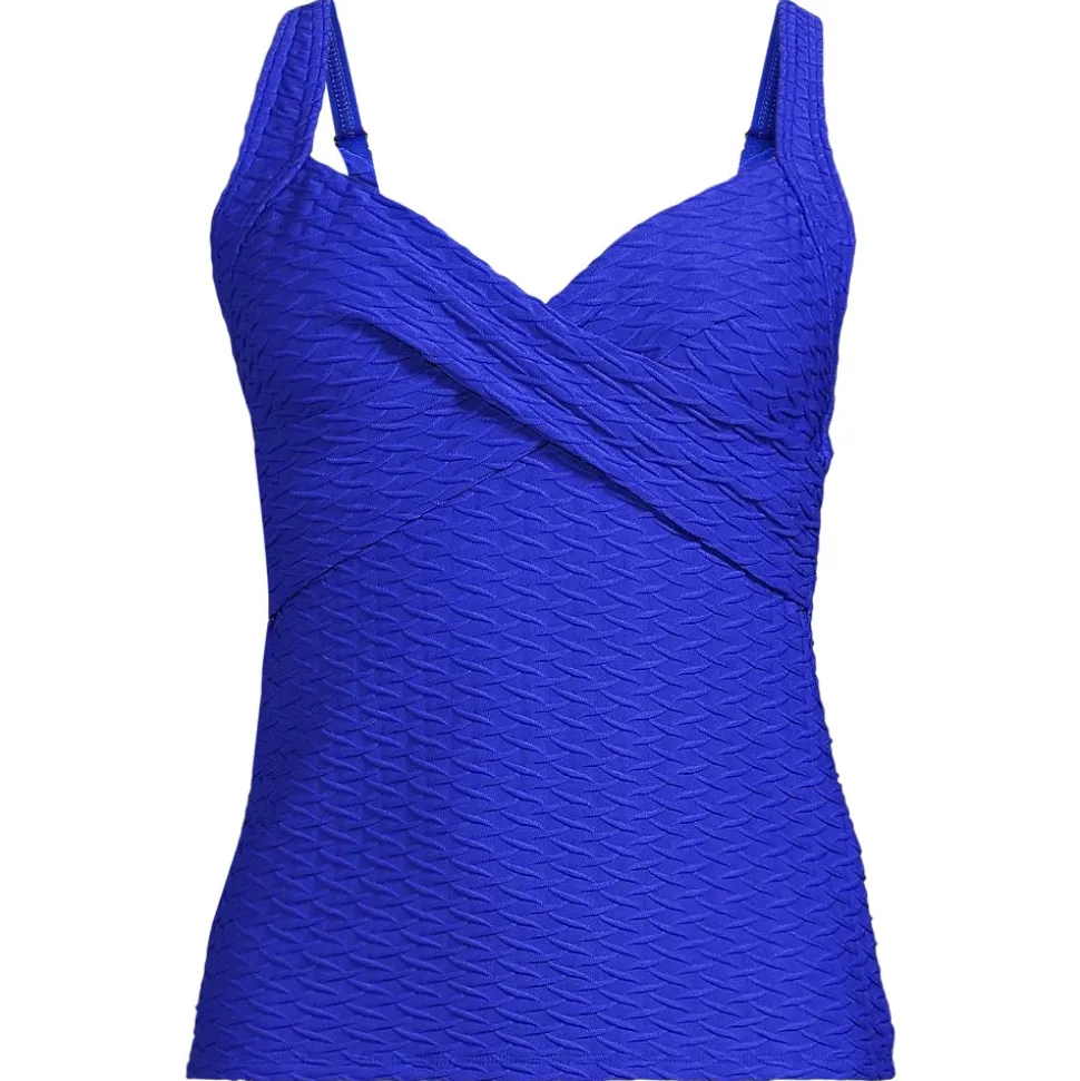 Jacquard Wickel-Tankinitop mit V-Ausschnitt für Damen