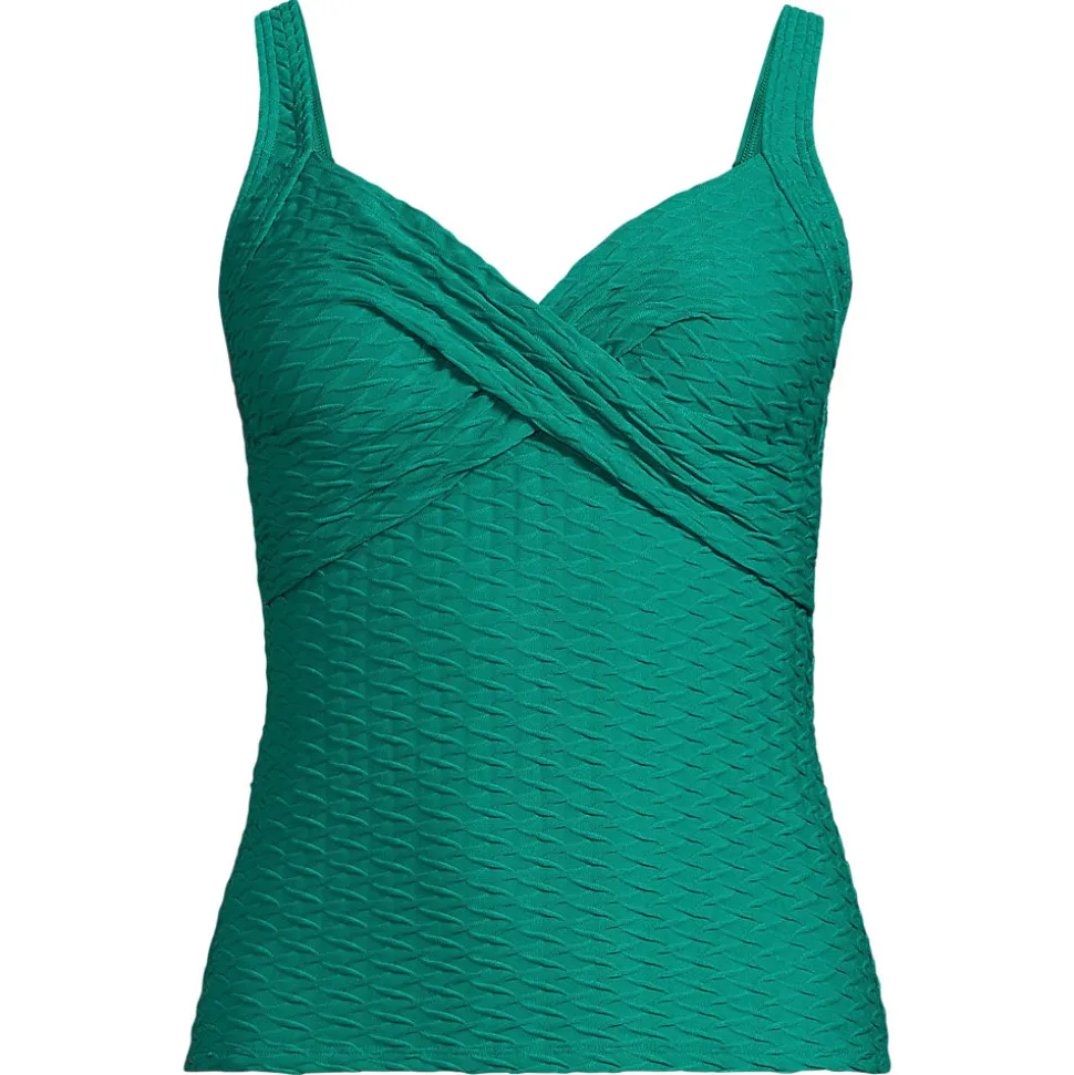 Jacquard Wickel-Tankinitop mit V-Ausschnitt für Damen