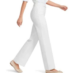 Jeans High Waist mit weitem Bein Farbig