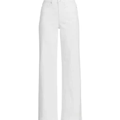 Jeans High Waist mit weitem Bein Farbig