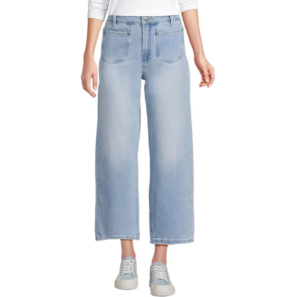 7/8-Jeans mit weitem Bein