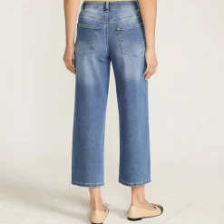 7/8-Jeans mit weitem Bein