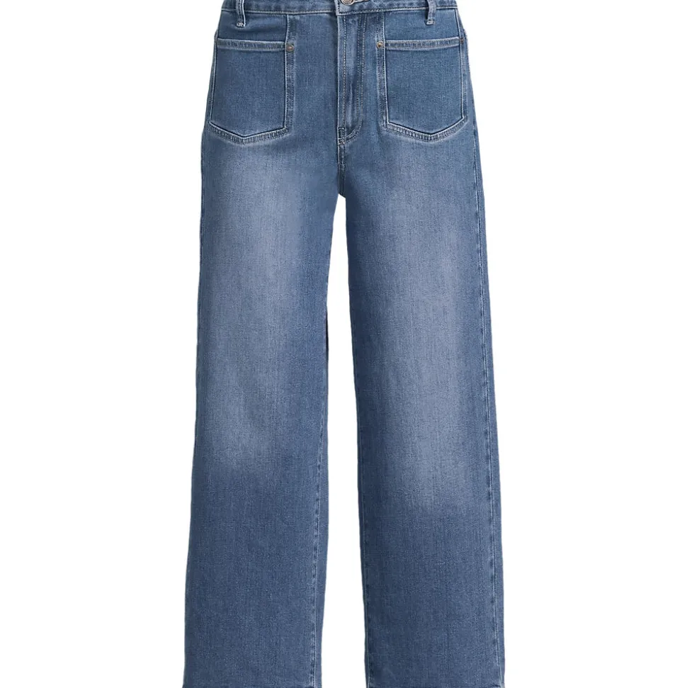 7/8-Jeans mit weitem Bein