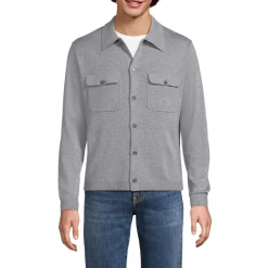Jersey-Sweaterjacke mit Brusttaschen für Herren