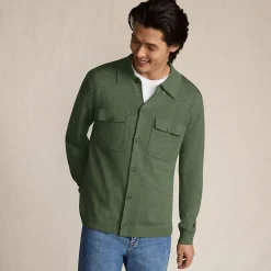 Jersey-Sweaterjacke mit Brusttaschen für Herren