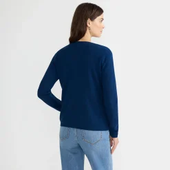Kaschmir-Cardigan mit rundem Ausschnitt