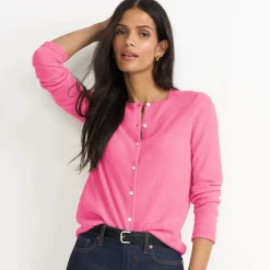Kaschmir-Cardigan mit rundem Ausschnitt