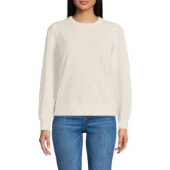 Kaschmirpullover mit Puffärmeln für Damen