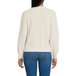 Kaschmirpullover mit Puffärmeln für Damen