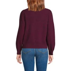 Kaschmirpullover mit Puffärmeln für Damen