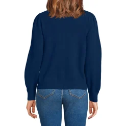 Kaschmirpullover mit Puffärmeln für Damen