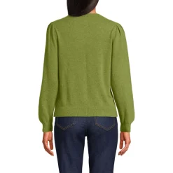 Kaschmirpullover mit Puffärmeln für Damen
