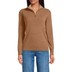 Kaschmir-Pullover mit Reißverschluss für Damen