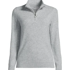 Kaschmir-Pullover mit Reißverschluss für Damen