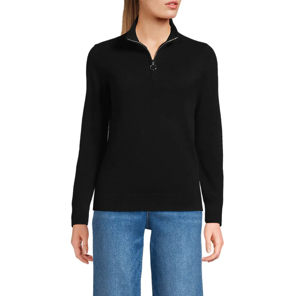 Kaschmir-Pullover mit Reißverschluss für Damen