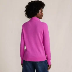 Kaschmir-Pullover mit Reißverschluss für Damen