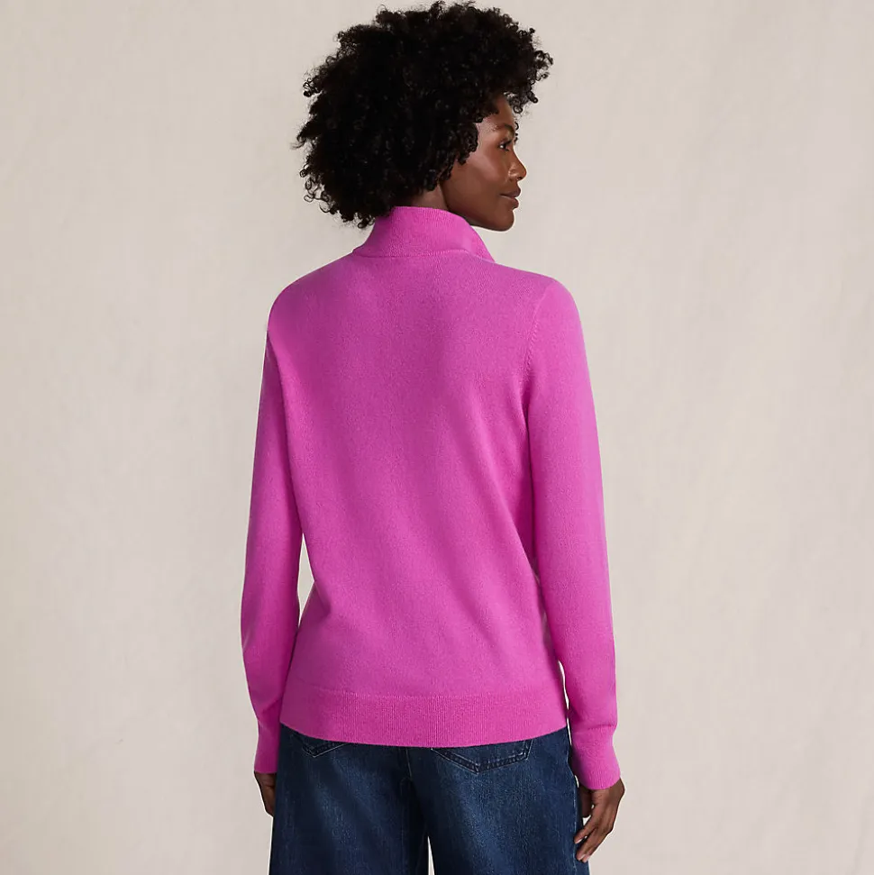 Kaschmir-Pullover mit Reißverschluss für Damen