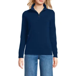 Kaschmir-Pullover mit Reißverschluss für Damen