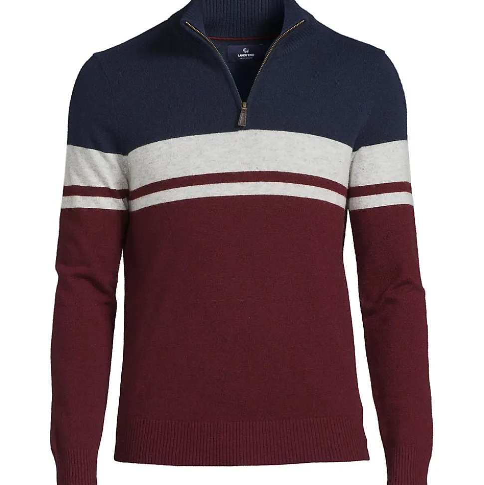 Kaschmir-Pullover mit Reißverschluss für Herren