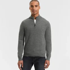 Kaschmir-Pullover mit Reißverschluss für Herren