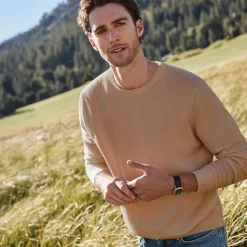 Kaschmirpullover mit rundem Ausschnitt für Herren