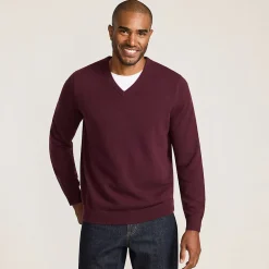 Kaschmirpullover mit V-Ausschnitt