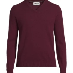 Kaschmirpullover mit V-Ausschnitt