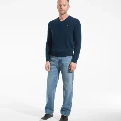 Kaschmirpullover mit V-Ausschnitt