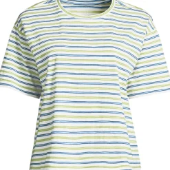 Kastiges Flammgarnshirt mit kurzen Ärmeln für Damen