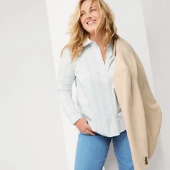 Kühlende Langarm-Hemdbluse für Damen