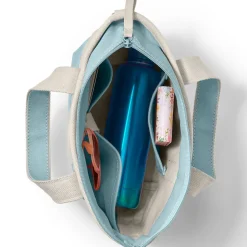 Kleine Canvastasche mit Zipper für Damen