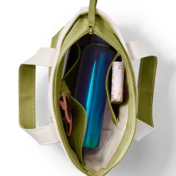 Kleine Canvastasche mit Zipper für Damen