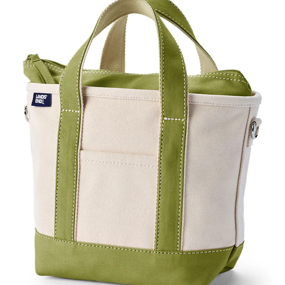 Kleine Canvastasche mit Zipper für Damen