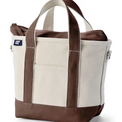 Kleine Canvastasche mit Zipper für Damen