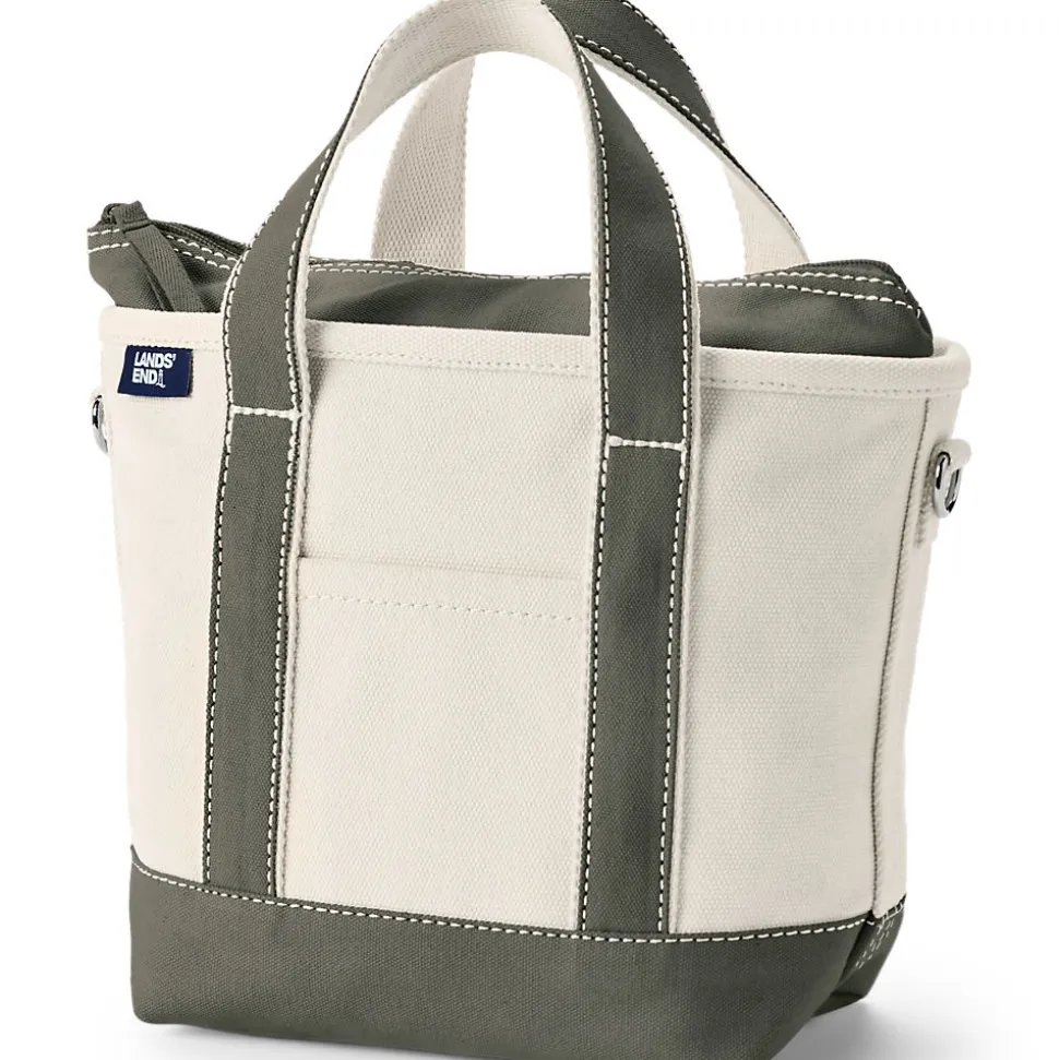 Kleine Canvastasche mit Zipper für Damen