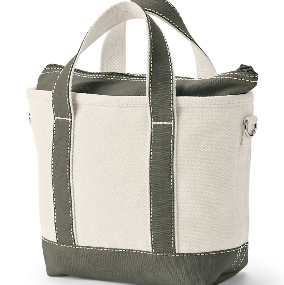 Kleine Canvastasche mit Zipper für Damen