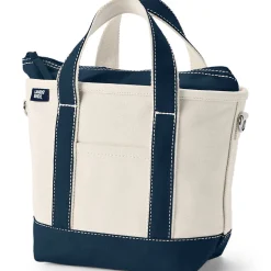 Kleine Canvastasche mit Zipper für Damen