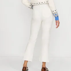 Knöchellange Feincord-Schlaghose High Waist für Damen