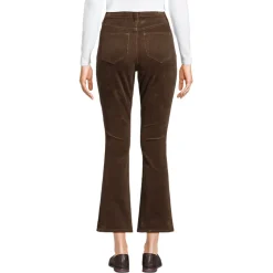 Knöchellange Feincord-Schlaghose High Waist für Damen